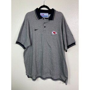 NFL Pro Line Authentic Kansas City Chiefs Gray Polo Shirt Men size XL Football